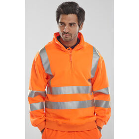 Beeswift Hi-Vis Essential Quarter Zip Sweatshirt