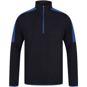 Finden & Hales Quarter Zip Mid-Layer With Contrast Panelling